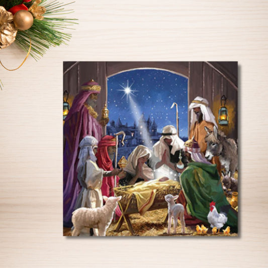 Charity Christmas Cards - 8 x Birth Of Baby Jesus