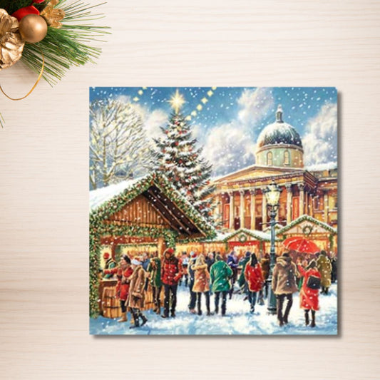 Charity Christmas Cards - 8 x Christmas Market
