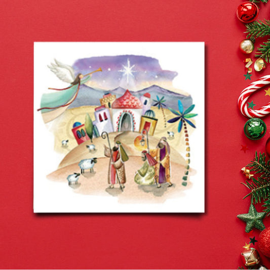Charity Christmas Cards - 6 x Bethlehem Scene