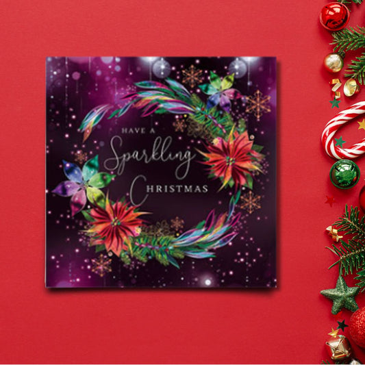 Charity Christmas Cards - 6 x Sparkling Christmas