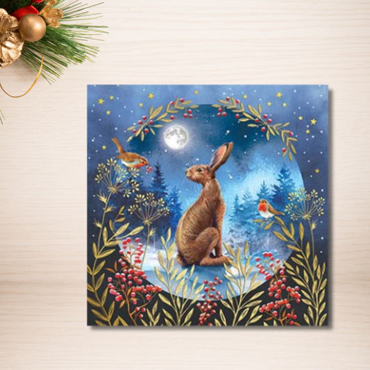 Charity Christmas Cards - 8 x Hare & Moon