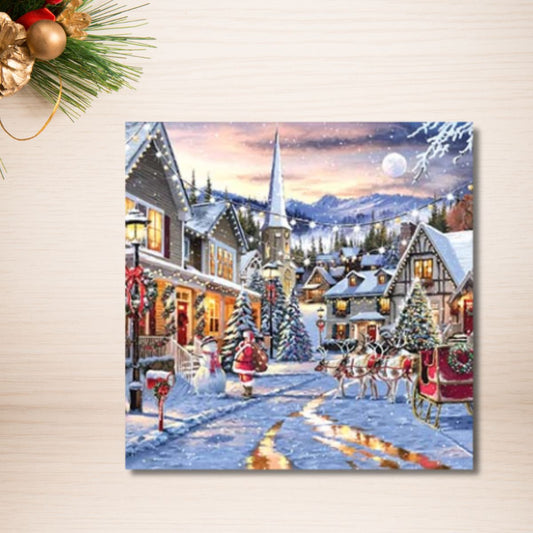 Charity Christmas Cards - 8 x Santa's Here