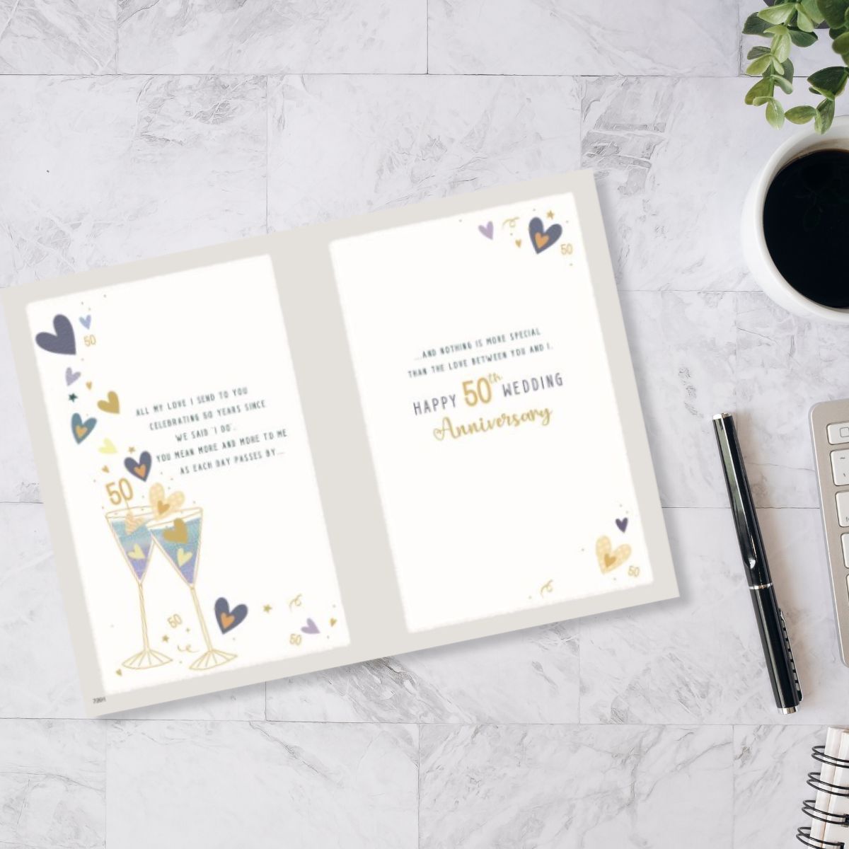 Husband Golden Wedding Anniversary Card - 50 Golden Years