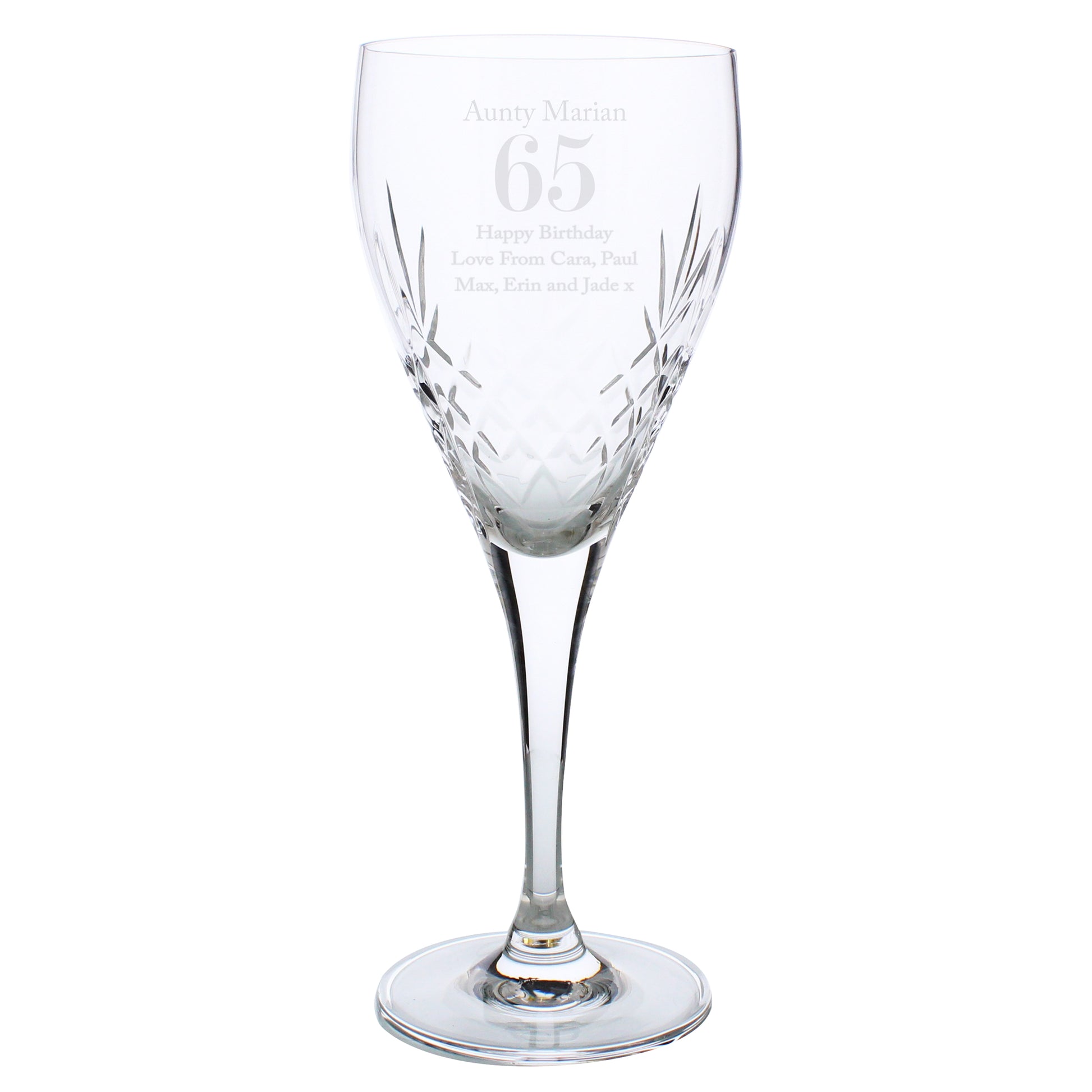 Personalised Crystal Wine Glass