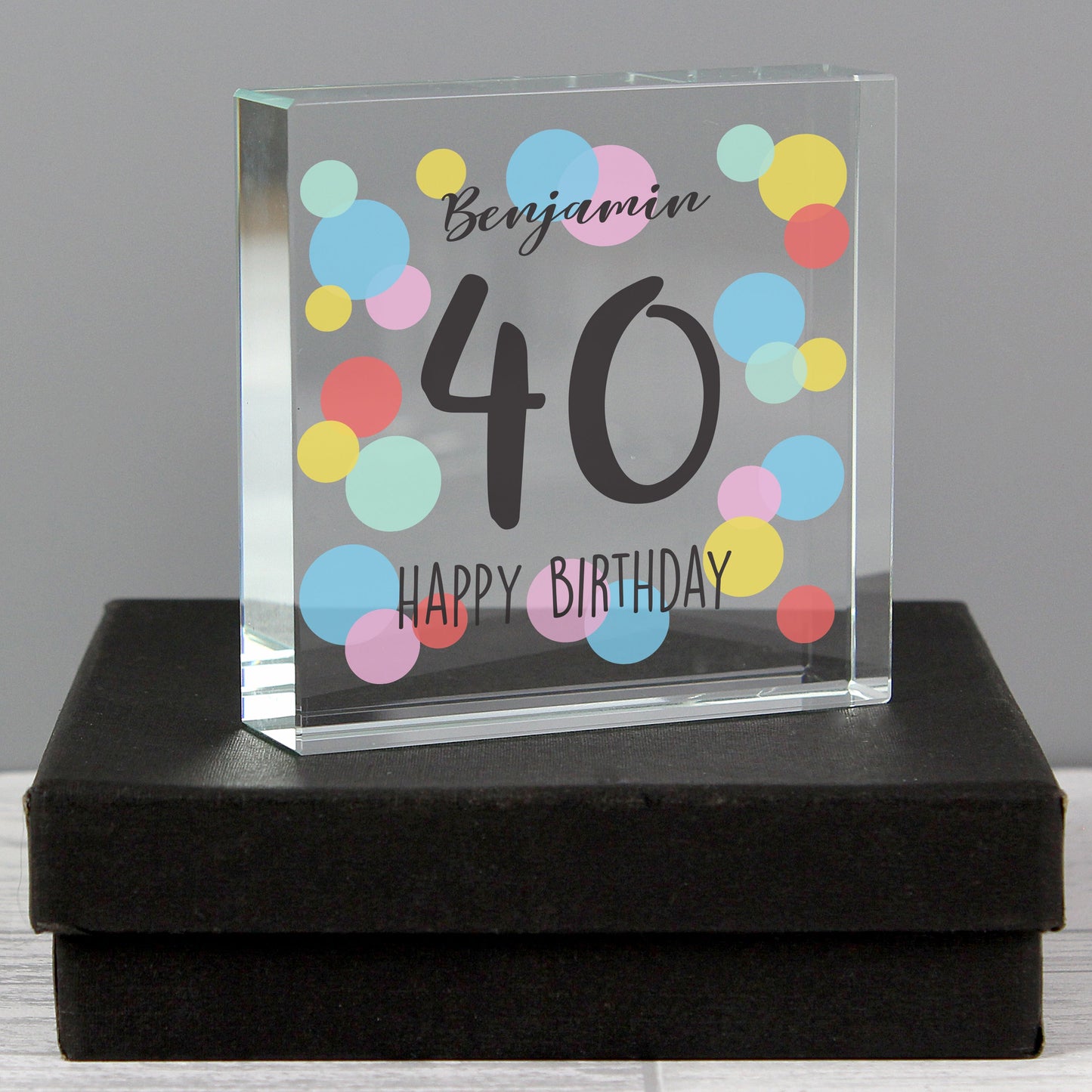 Personalised 40th Crystal Token