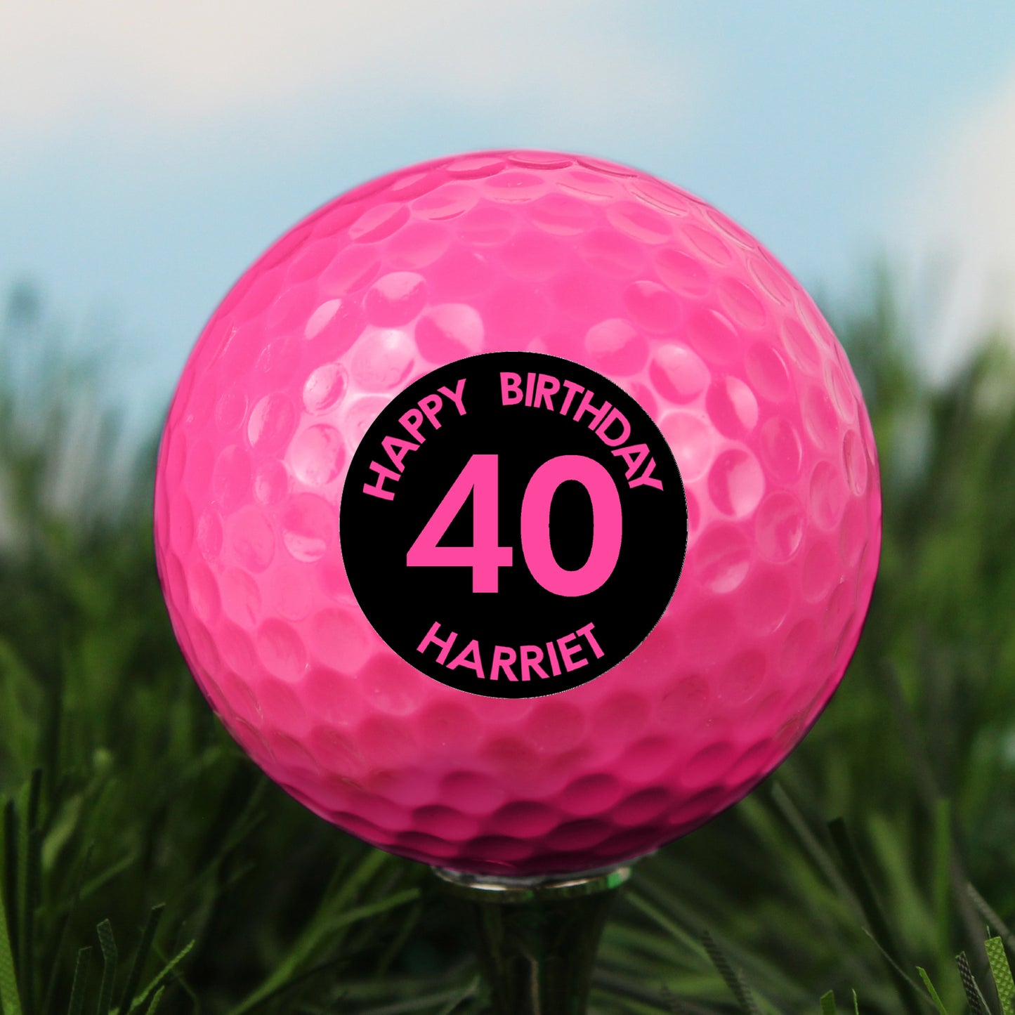 Personalised Pink Golf Ball