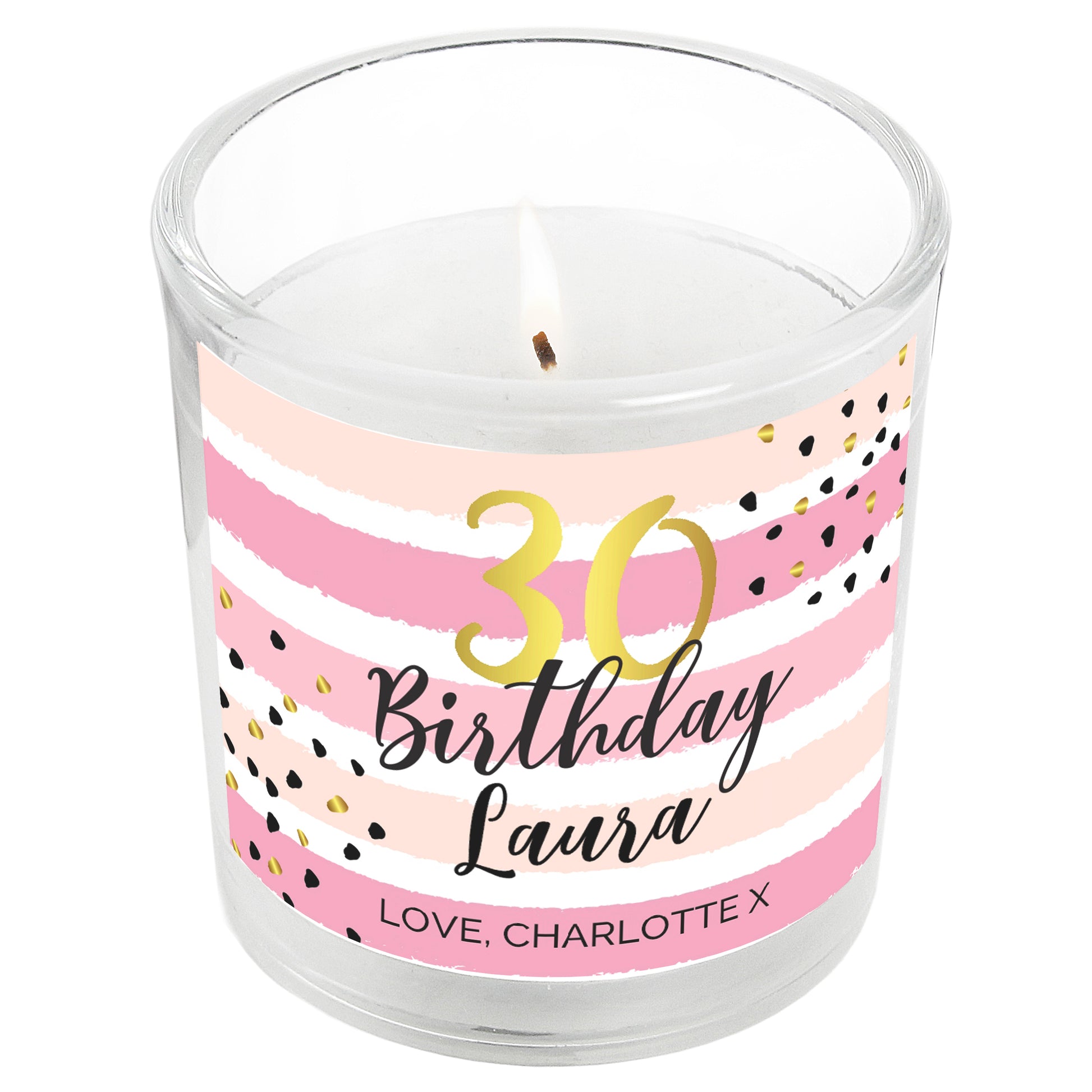 Personalised Birthday Age Scented Jar Candle