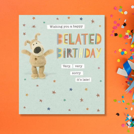 Belated Birthday Card - Boofle Bear