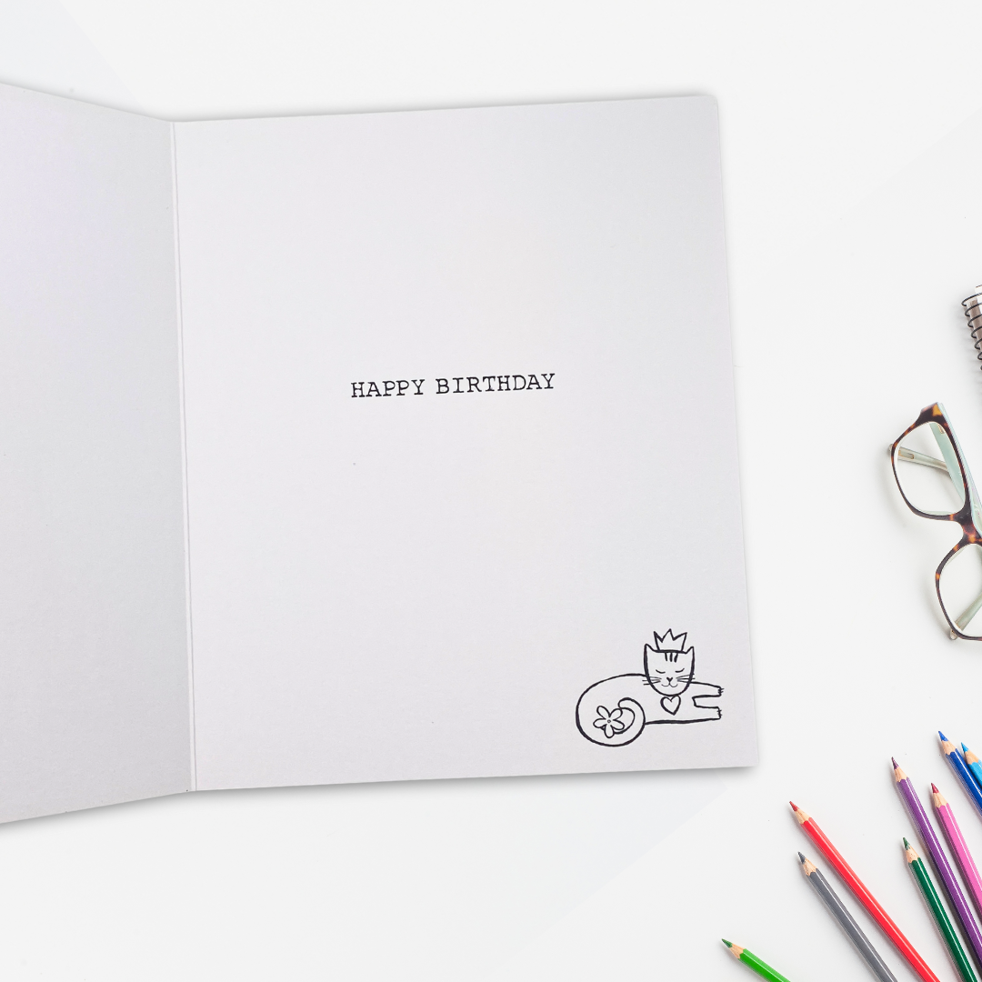 Doodle Birthday Card - Have A Purr-fect Birthday