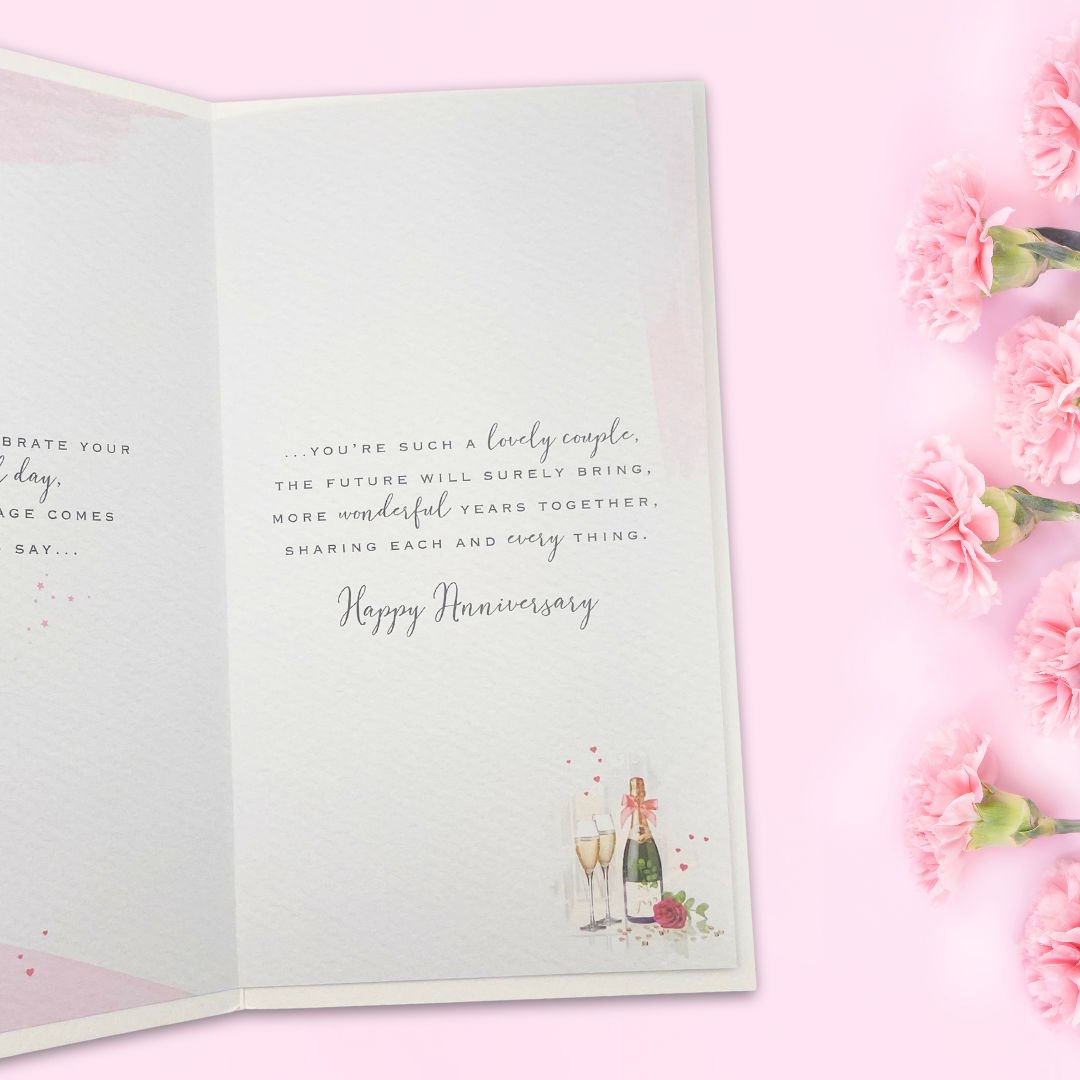 Sister & Brother-In-Law Wedding Anniversary Card - Floral Cake