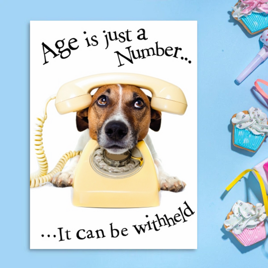 Picture This Funny Birthday Card -  Age Is Just A Number