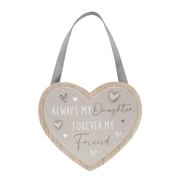 Daughter Love & Affection Hanging Plaque Displayed In Full