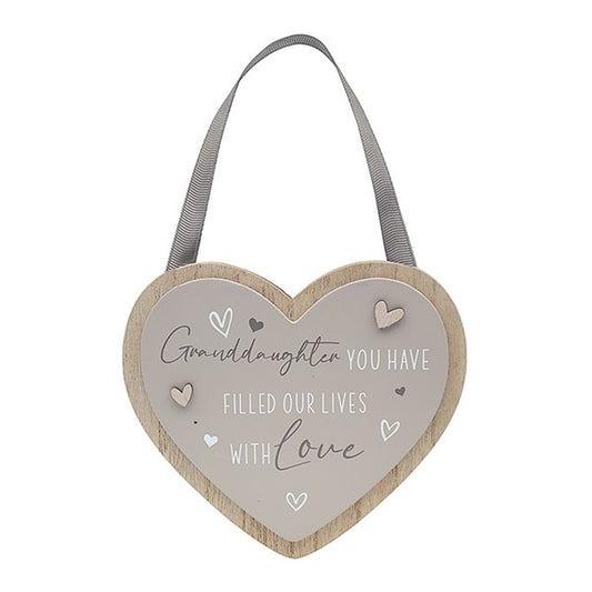 Granddaughter Love & Affection Plaque Displayed In Full