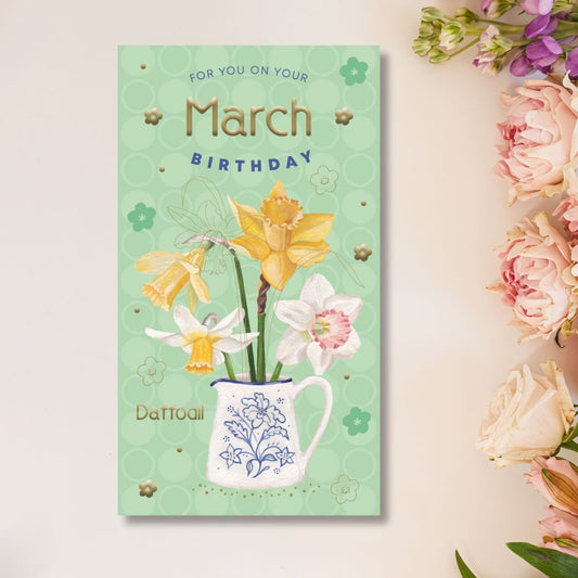 March Birthday Card - Month You Were Born