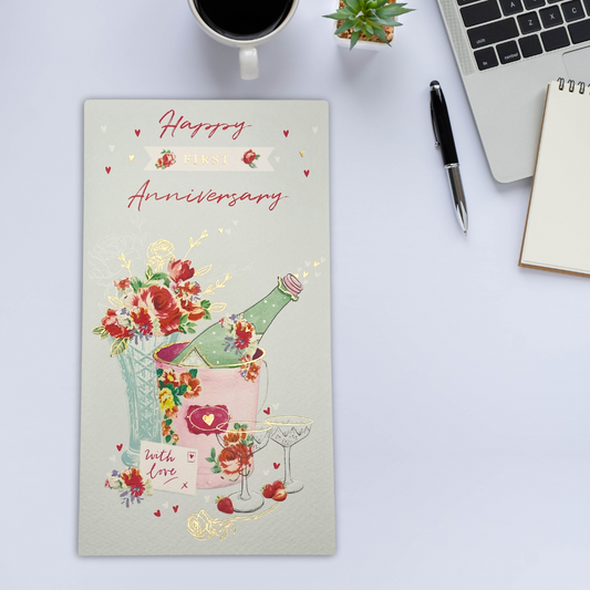 Happy 1st Wedding Anniversary Card - Most Especially For You