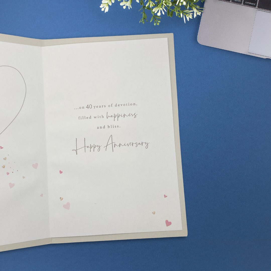 Ruby Wedding Anniversary Card - 40th A Chance To Reminisce