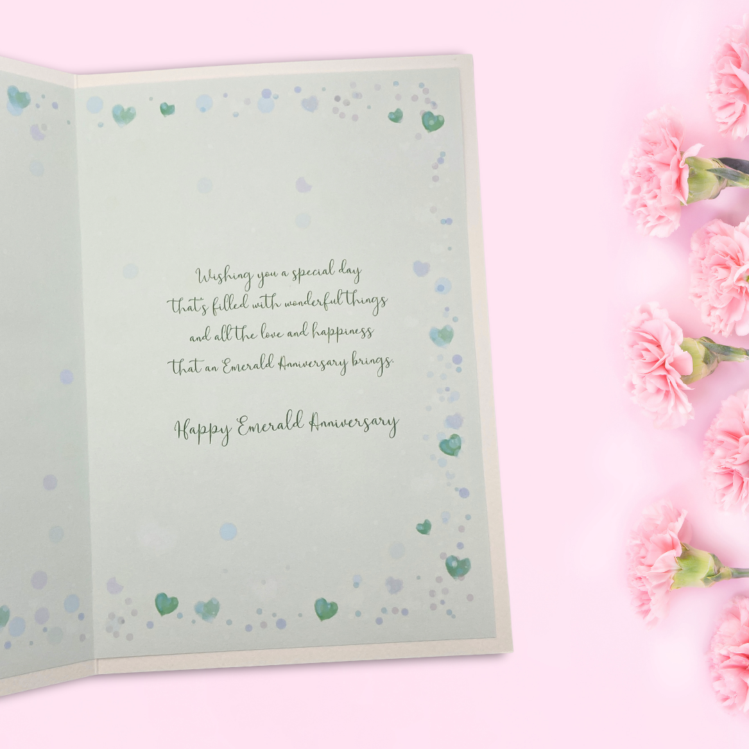 Emerald Wedding Anniversary Card - 55 Wonderful Years