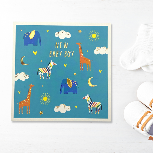 Baby Boy Card - Camden Graphics Animals