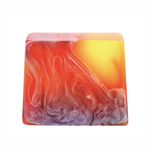Multicolour marble style soap slice