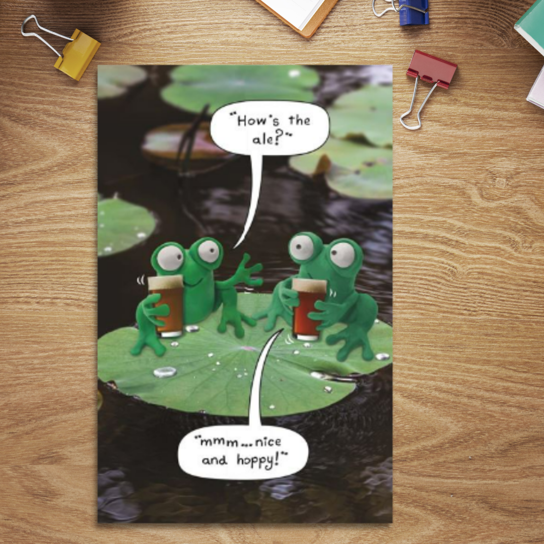 Out Of The Ark Funny Birthday Card - Frogs