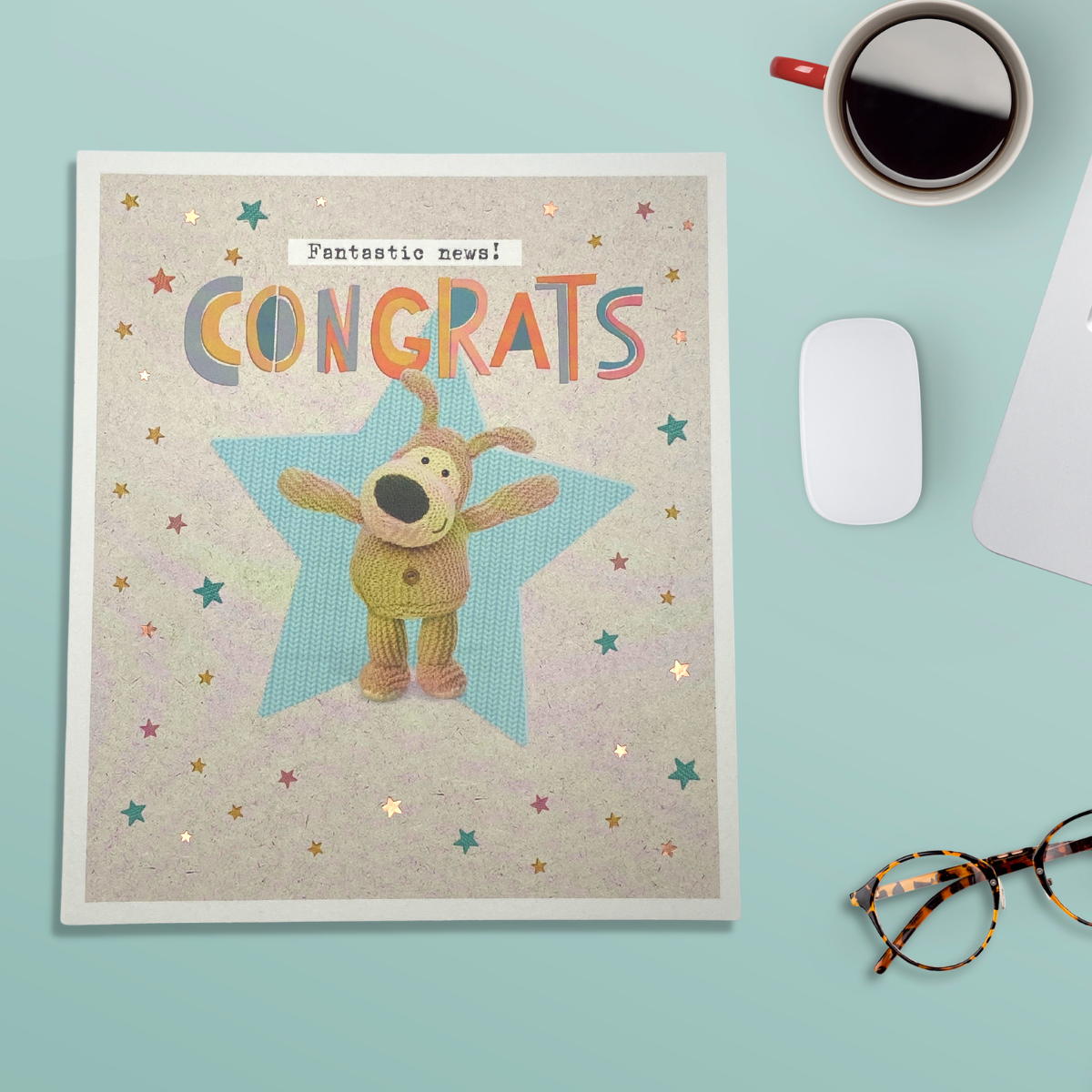 Congratulations Card - Boofle Bear Fantastic News!