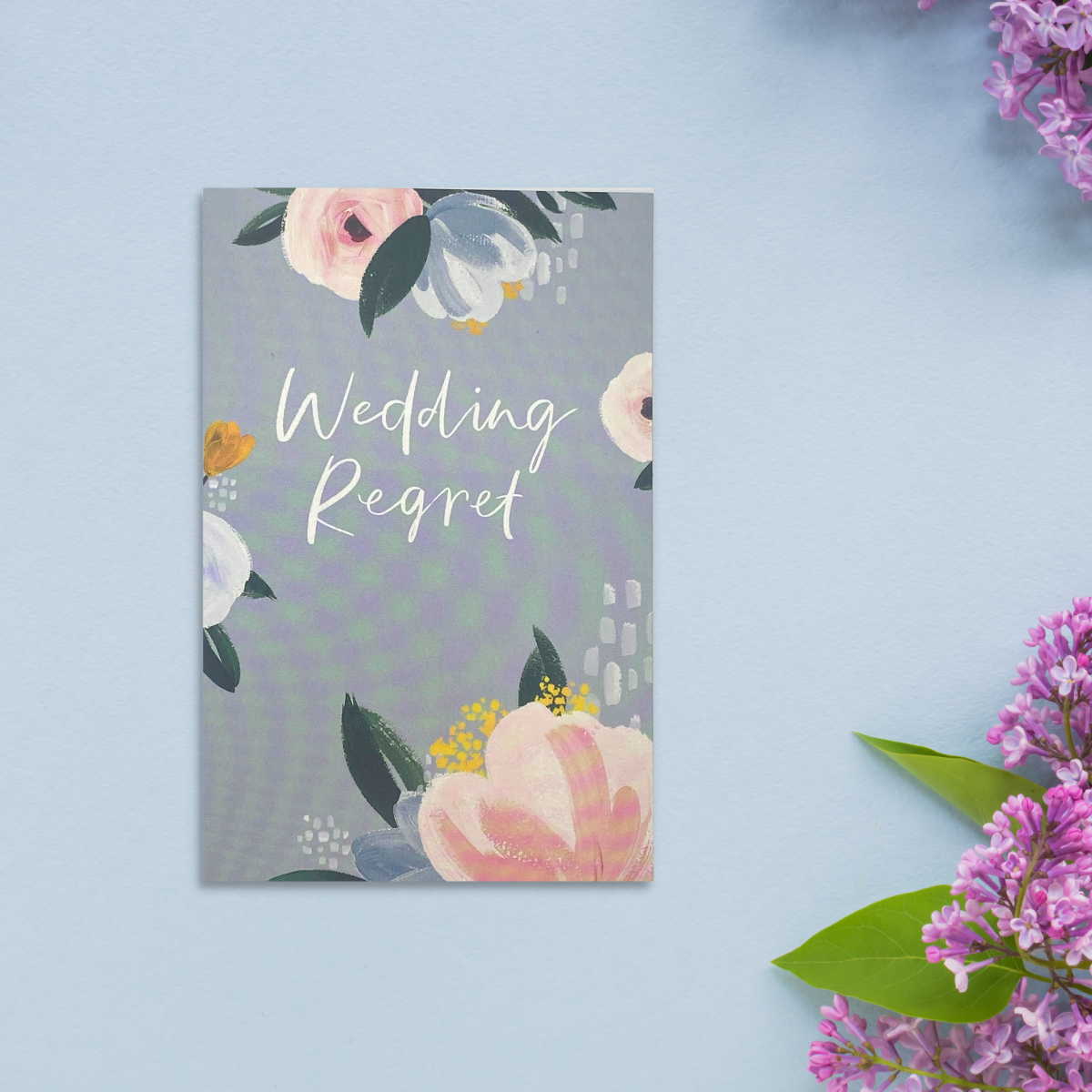 Regret Card Open - Floral Border