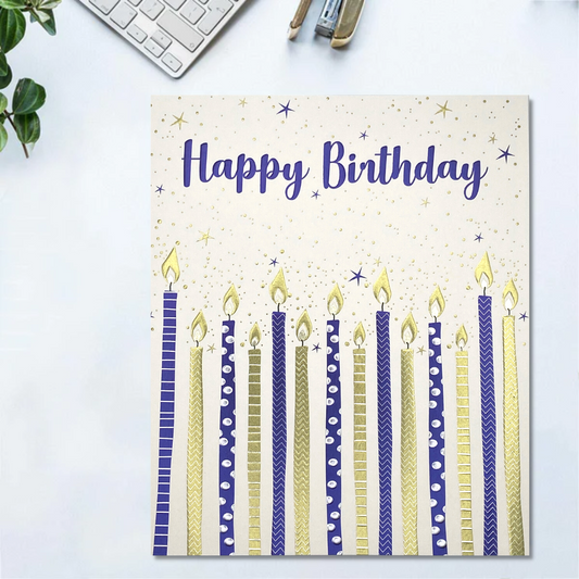 Hip Hip Birthday Card - Candles
