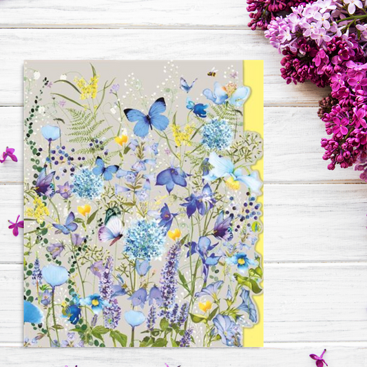 Blank Card - Pizazz Gallery - Thistles & Butterflies