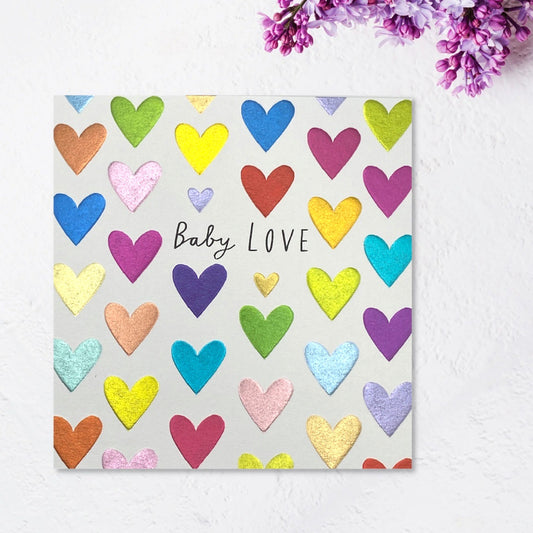 Baby Love Baby Congratulation Card Displayed In Full