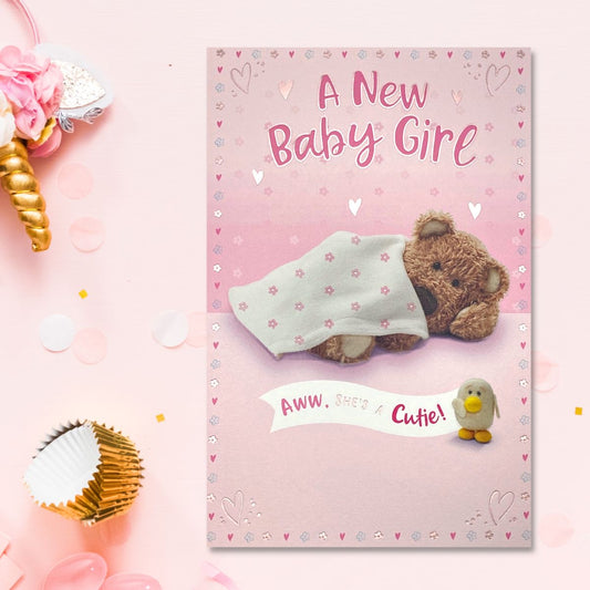 Baby Girl Barley Bear Design Displayed In Full