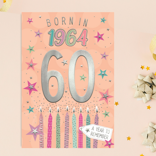 Born In 1964 60th Birthday Peach