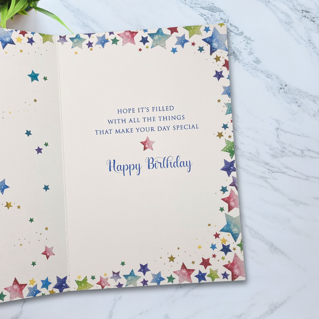 Brother-In-Law Birthday Card - Mulitcolour Stars