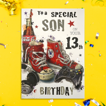 Son 13th Birthday Card - Graffix