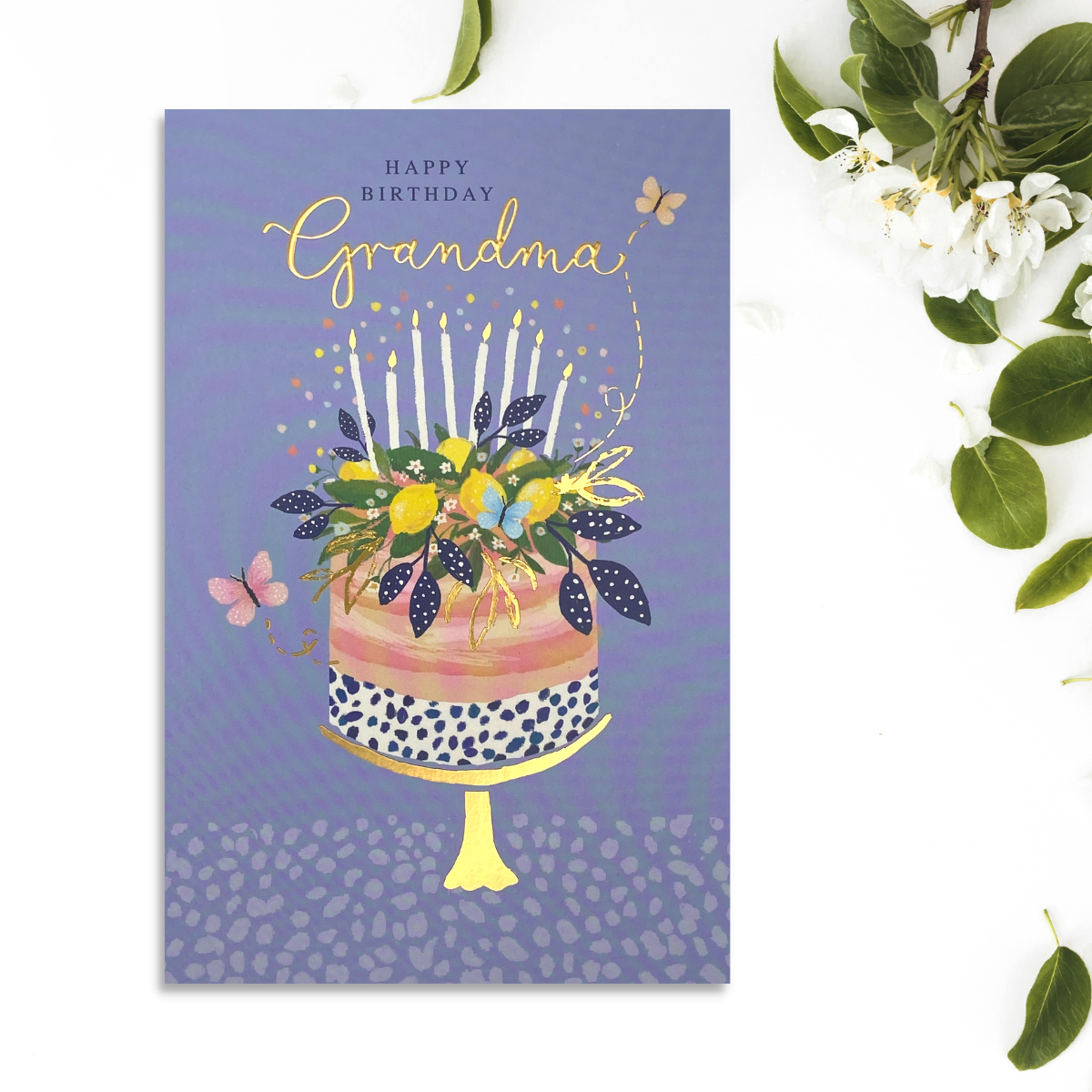 Grandma Birthday Card - Birthday Cake