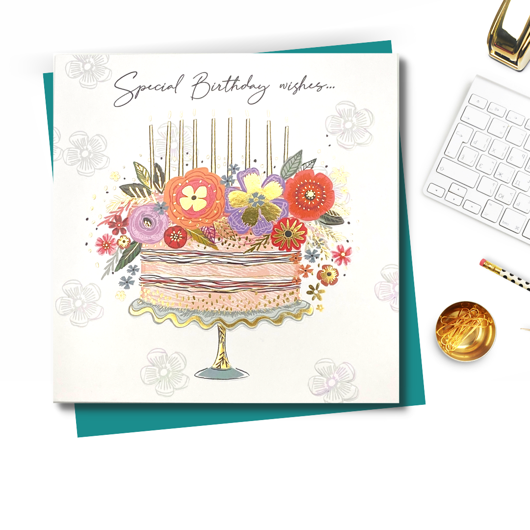 Decorated Sublime Greeting Card Displayed In Full