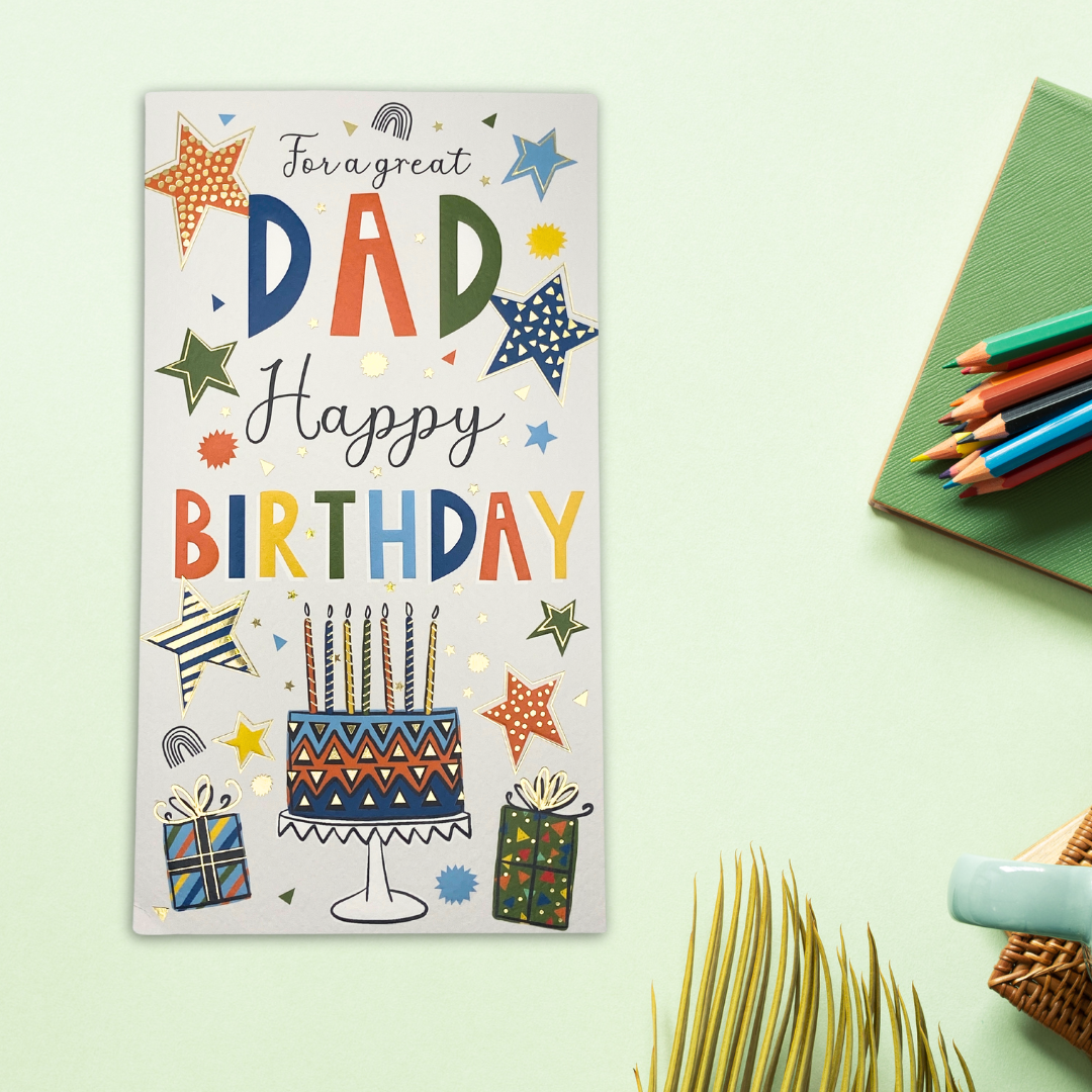 Dad Birthday Card - Wonderful Wishes