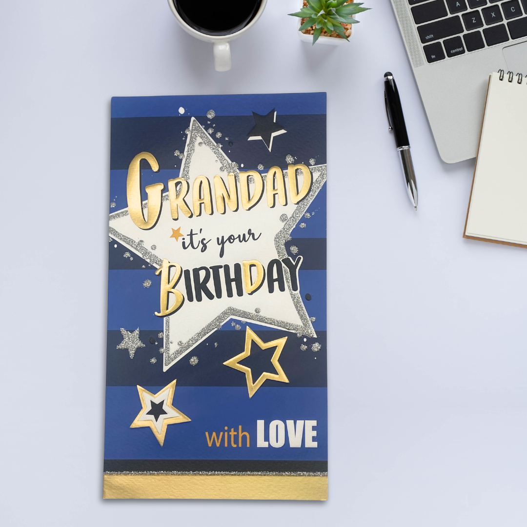 Grandad Birthday Card - Signature Stars & Stripes