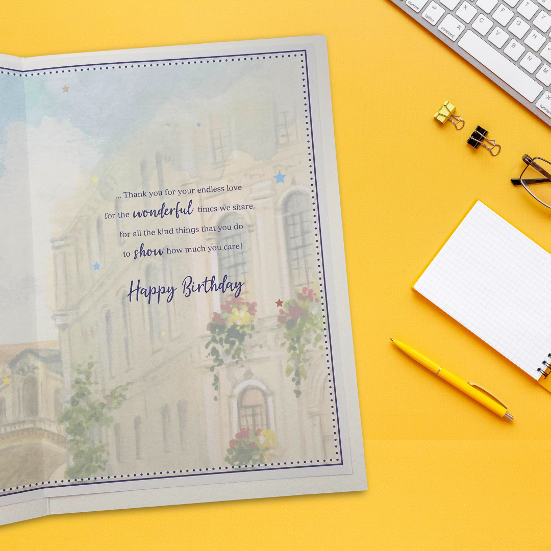 Husband Birthday Card - Venice Grand Canal