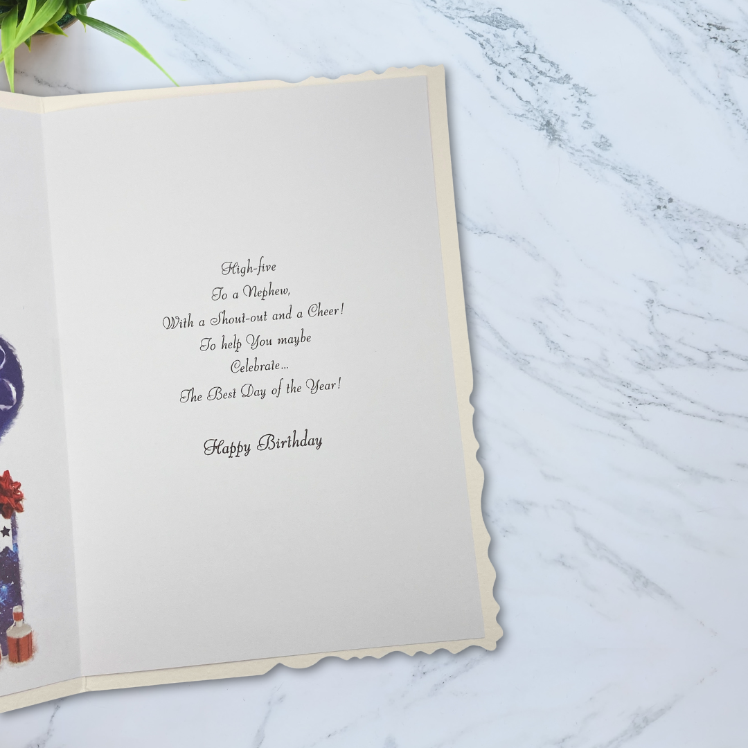 Nephew Birthday Card - Velvet Balloons & Gifts