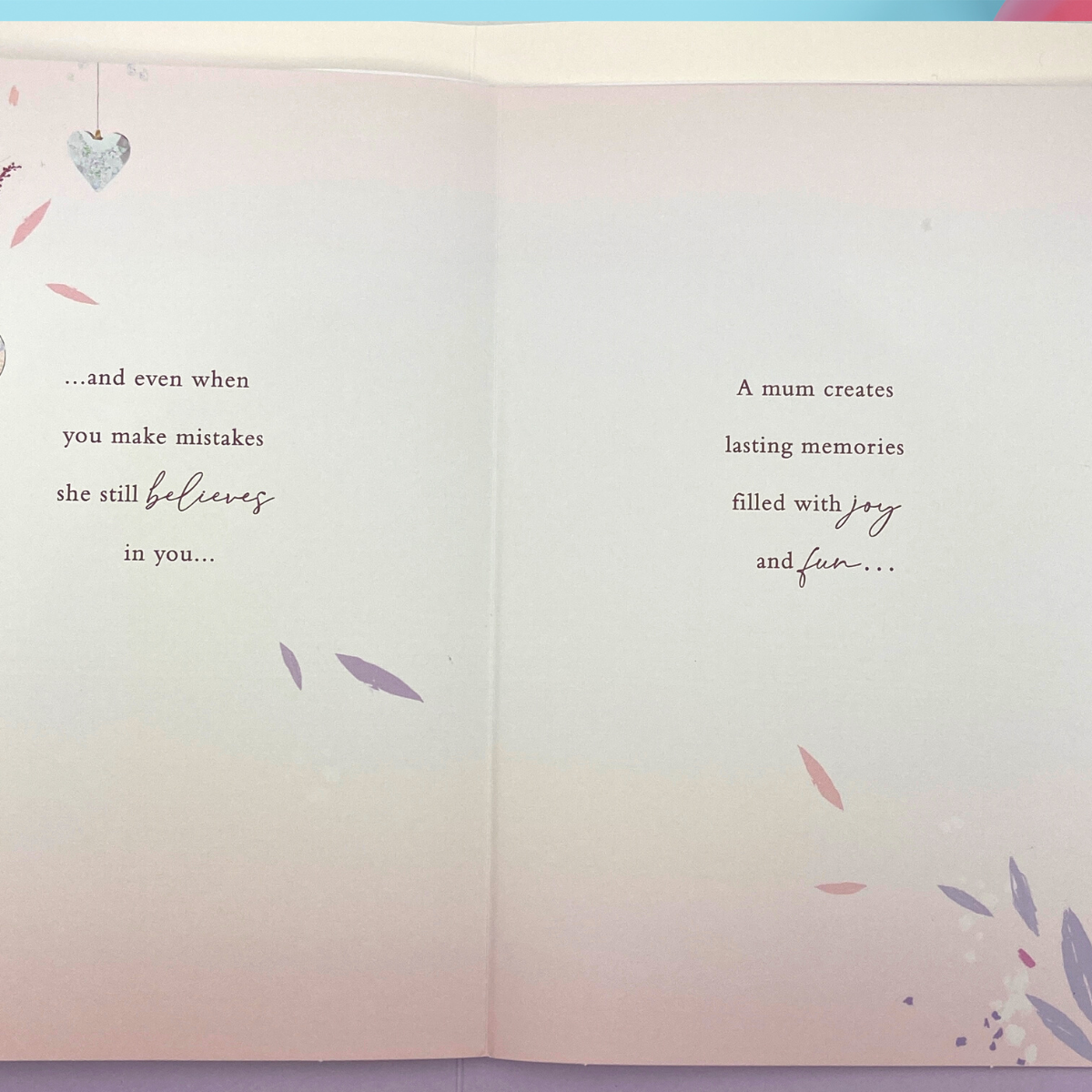 Inside image with further pages of heartfelt words