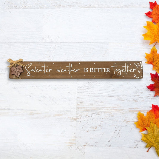 Sweater Weather Wooden Mantel Plaque