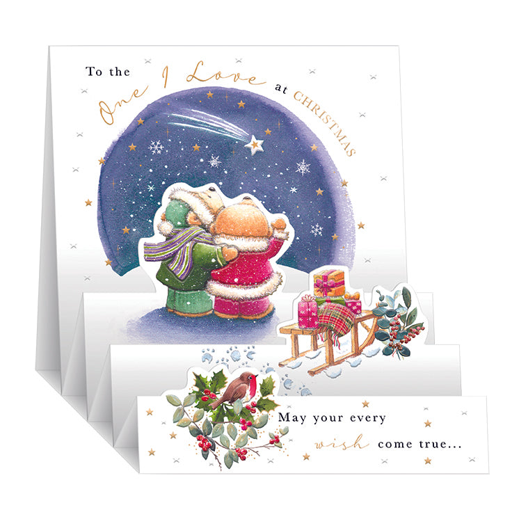 One I Love Pop Up Christmas Card