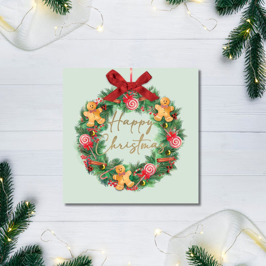 General Christmas Card - Gingerbread Wreath