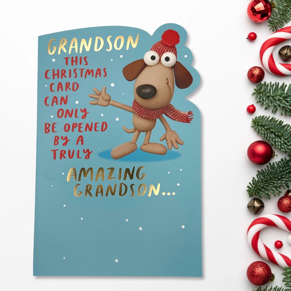 Grandson card with dog character