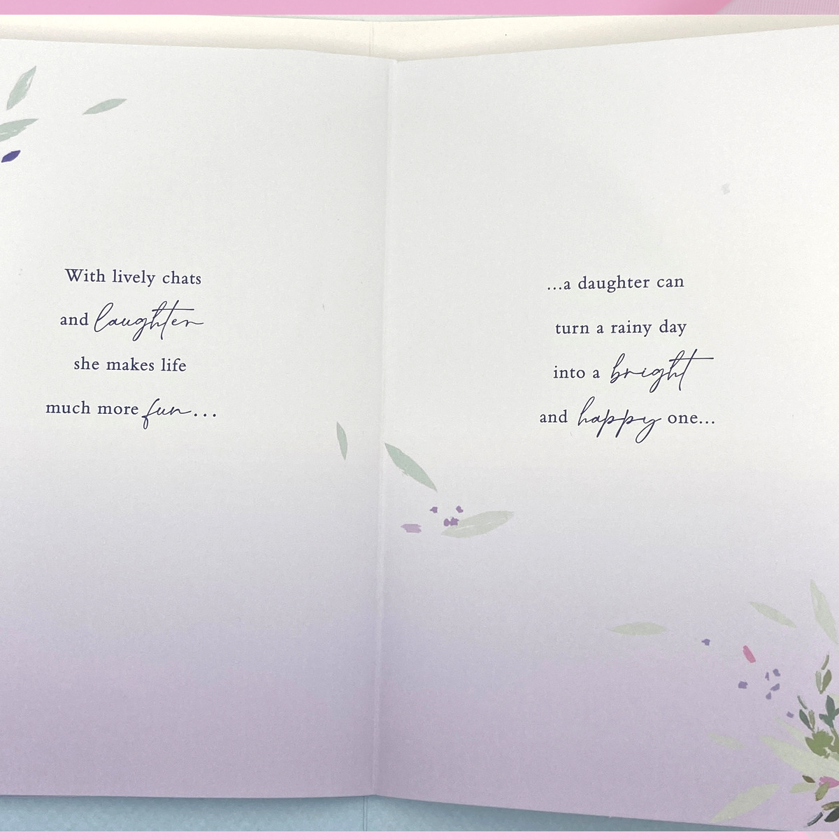 Inside image with a further two pages with heartfelt verse