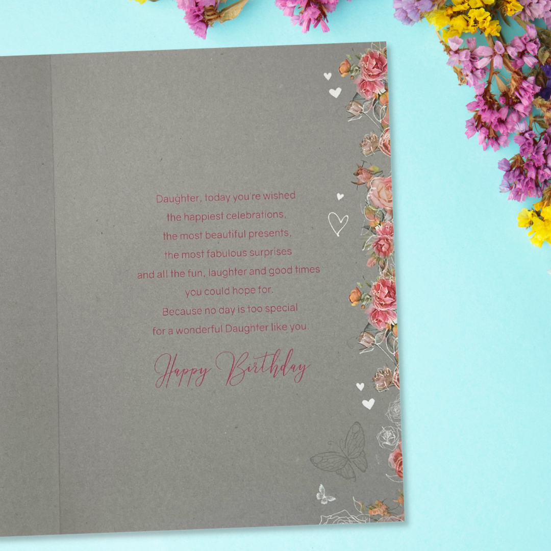 Inside image showing heartfelt verse and floral border