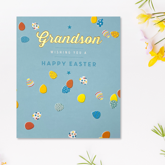Easter Grandson - Brightly Coloured Eggs
