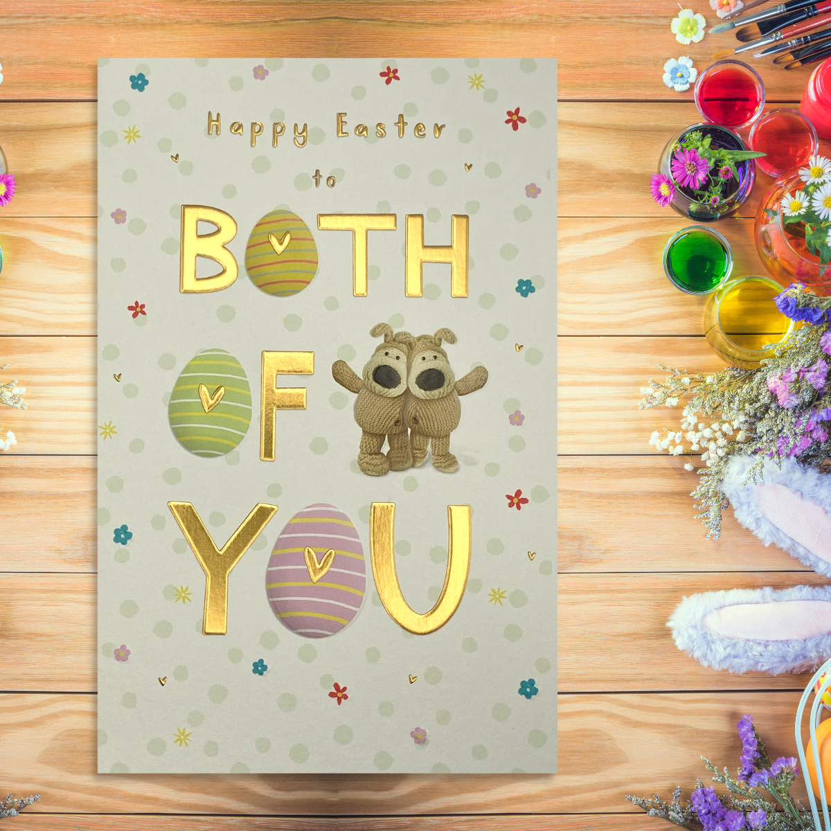 Easter Both Of You - Boofle Bear Waving