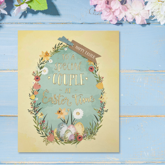 Easter Special Couple - Egg & Floral Border