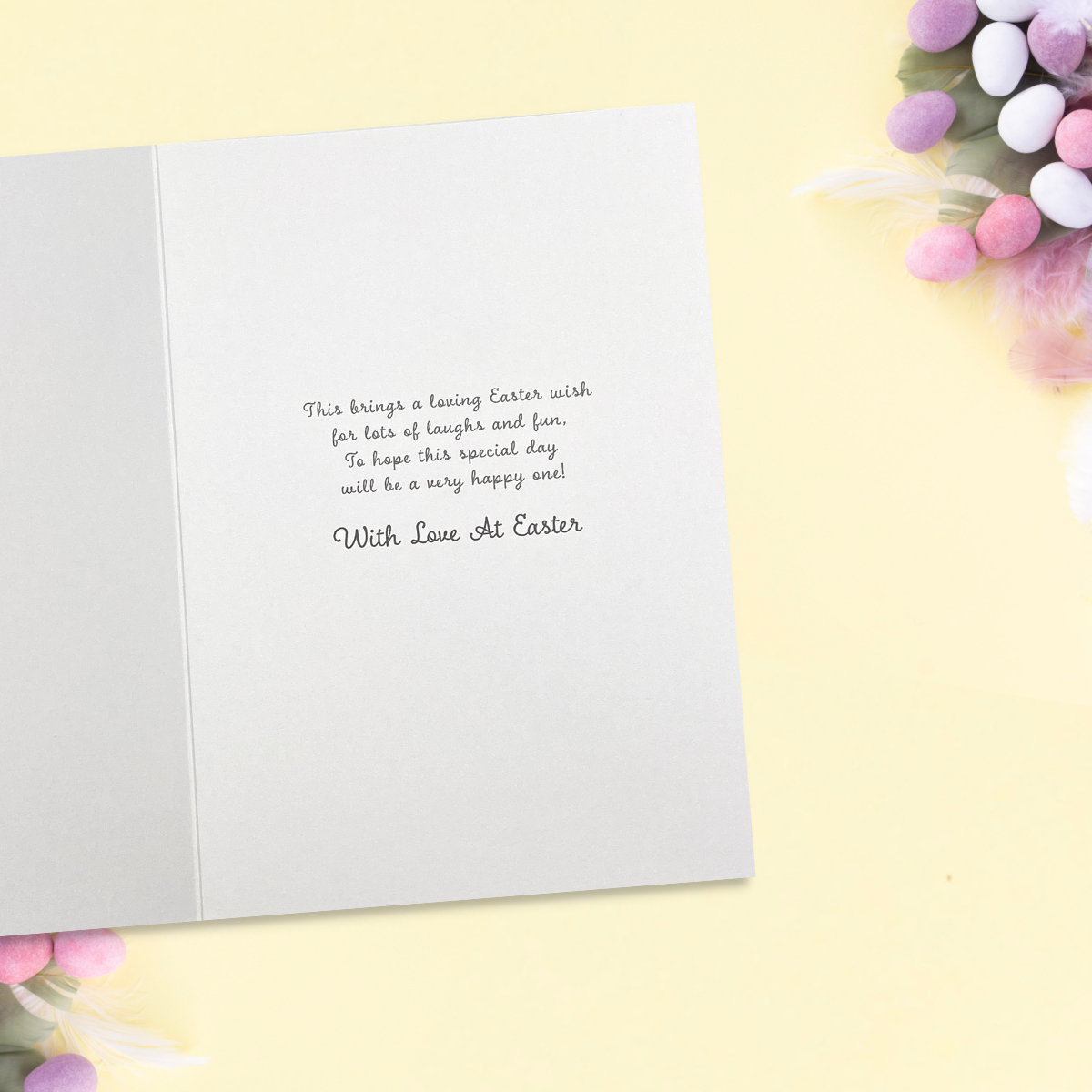 Personalised First Easter 2025 Card – Handmade With Bunny & Chick – Son, Daughter, Grandson